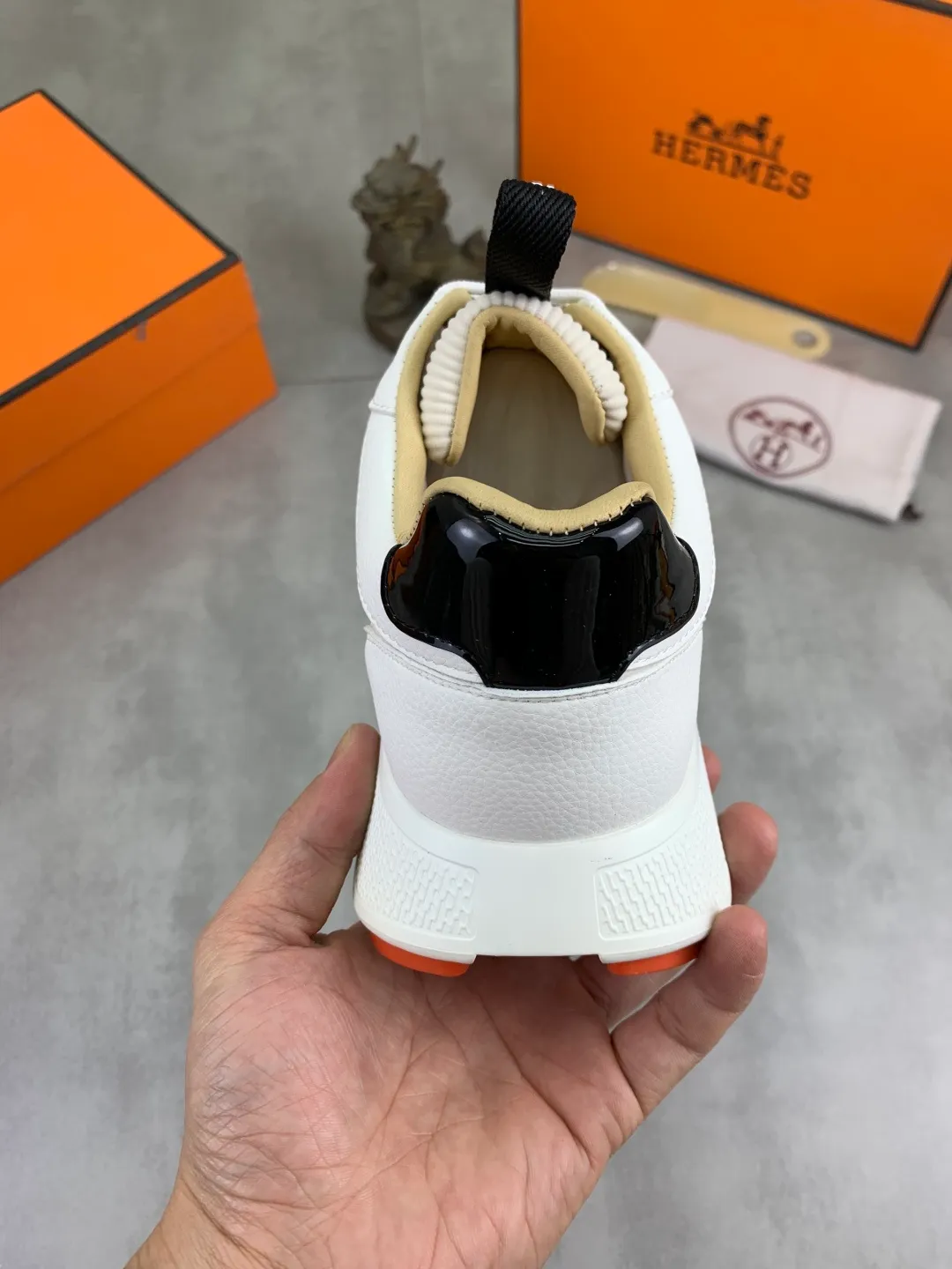 Men's men's shoes P460 new style [HERMES] Hermès - High-end quality original order - Upper: 🔝Nappa calfskin, sewn brand 'H' totem - Inner: water-dyed cowhide - Outsole: ultra-light TPU foam; molded outsole - Ultra-high quality control·Fine workmanship: highlighted (high-end·nobility·grade) -Size: 38-44 (45 can be customized)·